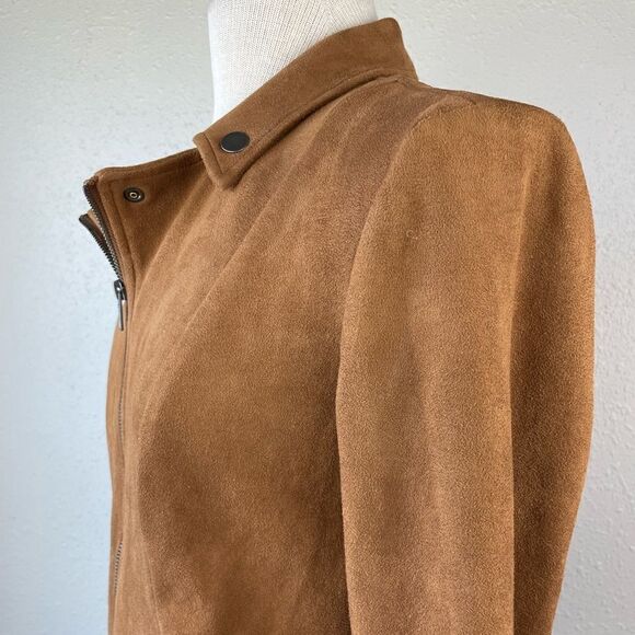 Style & Co Full Zip Brown Velour Style Jacket Size M EUC - Picture 4 of 9